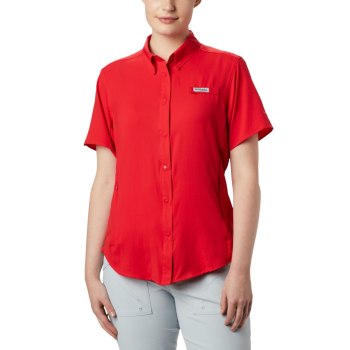 Columbia PFG Tamiami II Short Sleeve, Camisa Rojos Para Mujer | 829305-RGZ